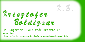 krisztofer boldizsar business card